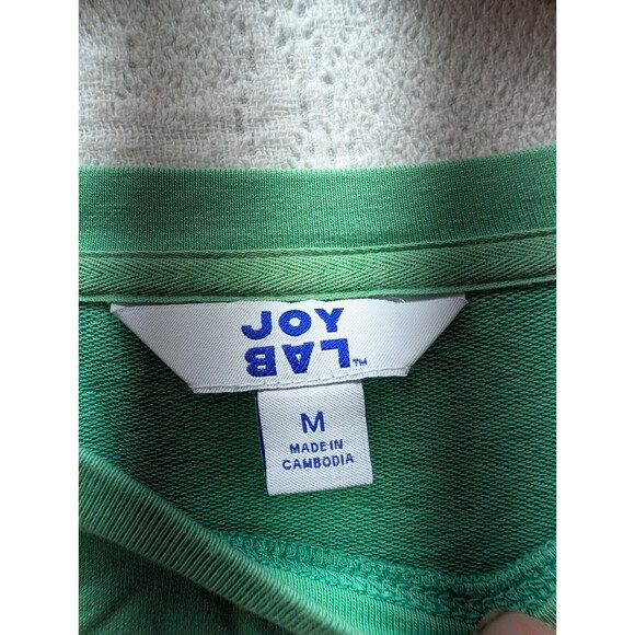 Joy Lab Women's Mint Green Light Long Sleeve French Terry Pullover Sweatshirt M - Picture 4 of 9